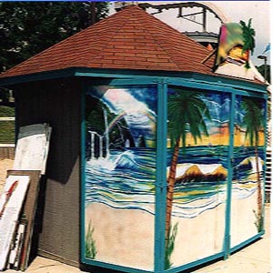 Beach Scean Booth Murals Cincinnati Makeup Artist Jodi Byrne